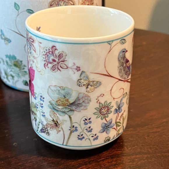 NWT Cook Prep Eat Ceramic Coffee/Tea Mug w/spoon in GIFT BOX, 9 oz., FLORAL - Picture 7 of 7